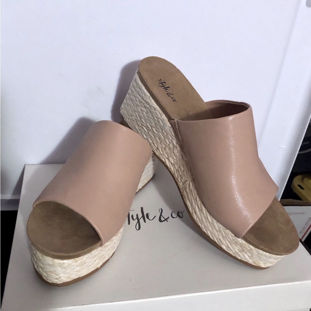Larissa Faux Leather Slipon Espadrilles Shies